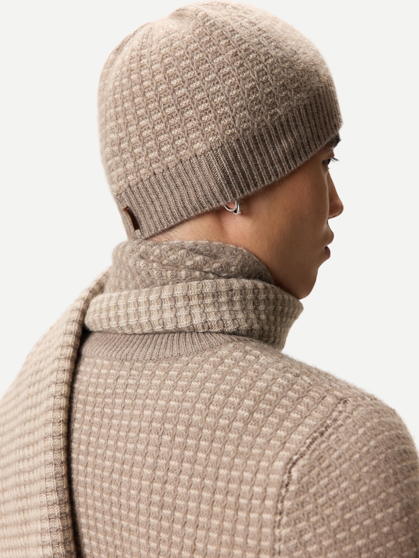 Organic Colour Waffle Knit Cashmere Hat