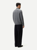 Men's Waffle Knit Cashmere Half-Zip Jumper | GOBI UK