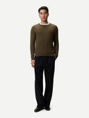 Men's Ribbed Cashmere Jumper | GOBI UK #color_earth-brown