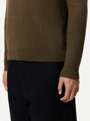 Men's Ribbed Cashmere Jumper | GOBI UK #color_earth-brown