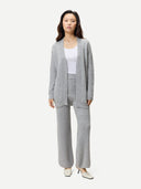 Women's Wide-Leg Ajour Knit Cashmere Trousers | GOBI UK #color_high-rise