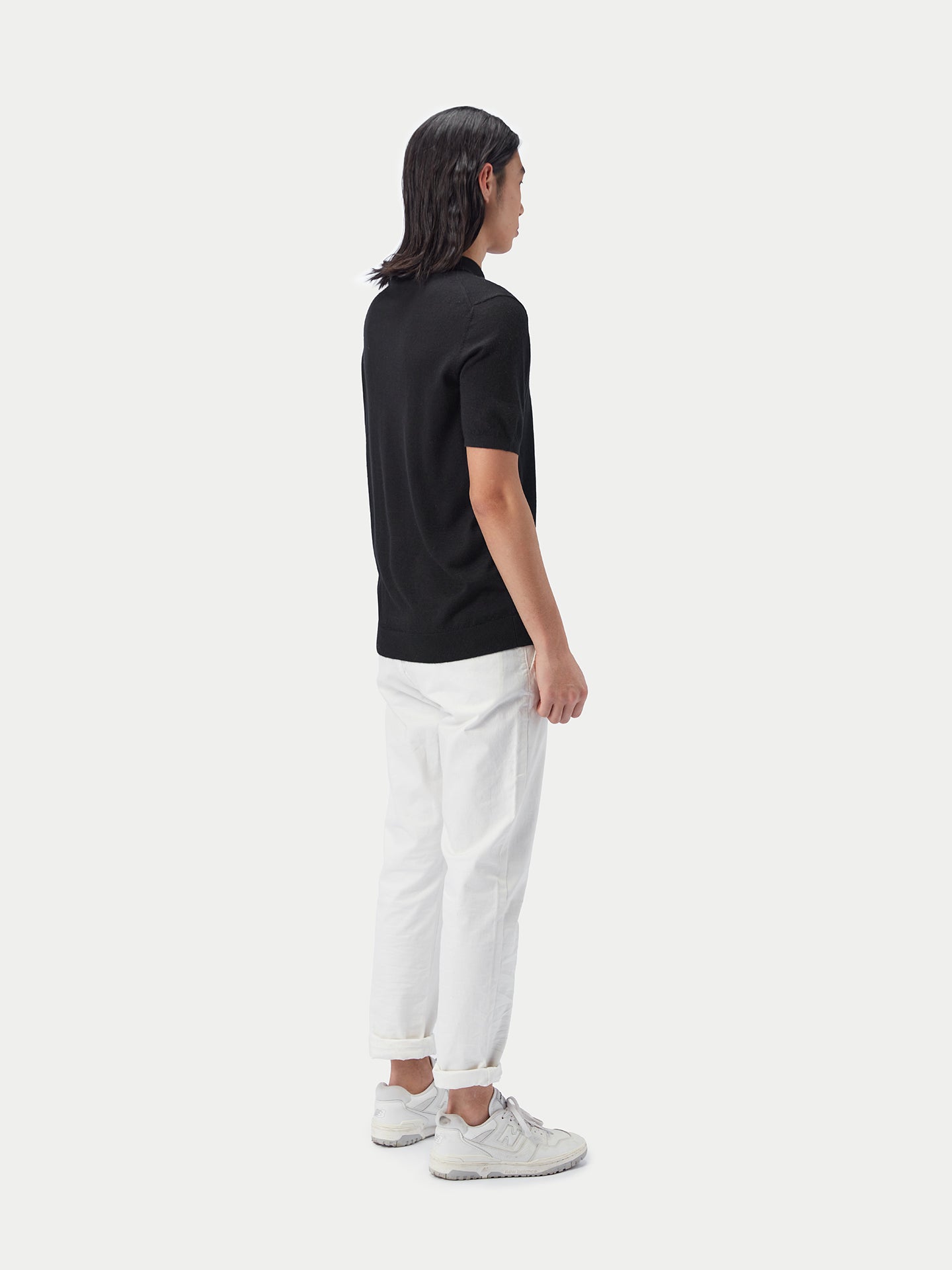 Authentic Cashmere Silk Short-Sleeve Polo | GOBI Cashmere