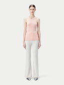Women's Ribbed Cotton Silk Cashmere Blend Tank Top  Pink  - Gobi Cashmere #color_primrose-pink