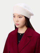  Cashmere Rin Knit Beret White I GOBI UK