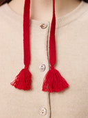 Cashmere Hat with Ties Red I GOBI UK