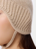 Cashmere Hat with Ties Beige I GOBI UK