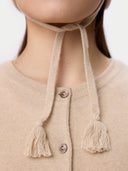 Cashmere Hat with Ties Beige I GOBI UK