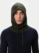 Cashmere Balaclava with Ties Green I GOBI UK