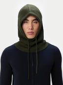 Cashmere Balaclava with Ties Green I GOBI UK #color_olive-green