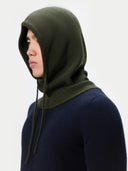 Cashmere Balaclava with Ties Green I GOBI UK