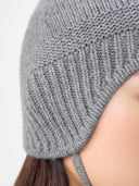 Cashmere Hat with Ties Gray I GOBI UK