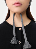 Cashmere Hat with Ties Gray I GOBI UK