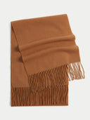 Unisex Cashmere Oversized Woven Scarf Taupe - Gobi Cashmere #color_golden-brown