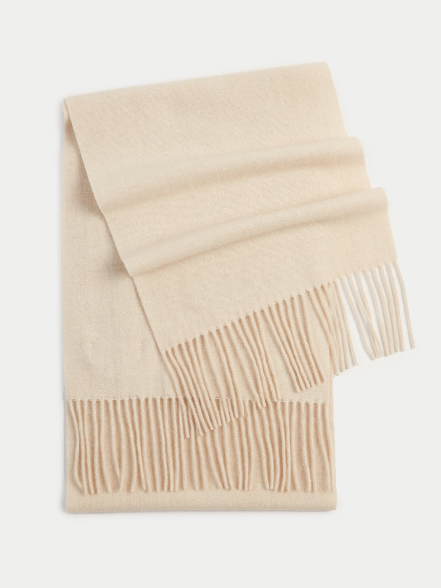 Organic Colour Cashmere Fringed Scarf