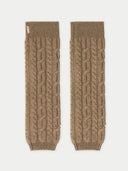 Unisex Cashmere Wrist Warmer Taupe - Gobi Cashmere #color_taupe