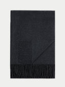 Unisex Cashmere Oversized Woven Scarf Gray - Gobi Cashmere #color_charcoal
