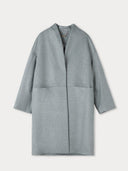 Women's Cashmere Stand Collar Coat Gray - Gobi Cashmere #color_dim-gray