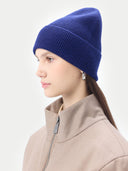 Knitted 100% Cashmere Rib Beanie unisex | GOBI Cashmere