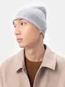 Women's Cashmere Rib Knit Beanie in Vapor Blue | GOBI UK