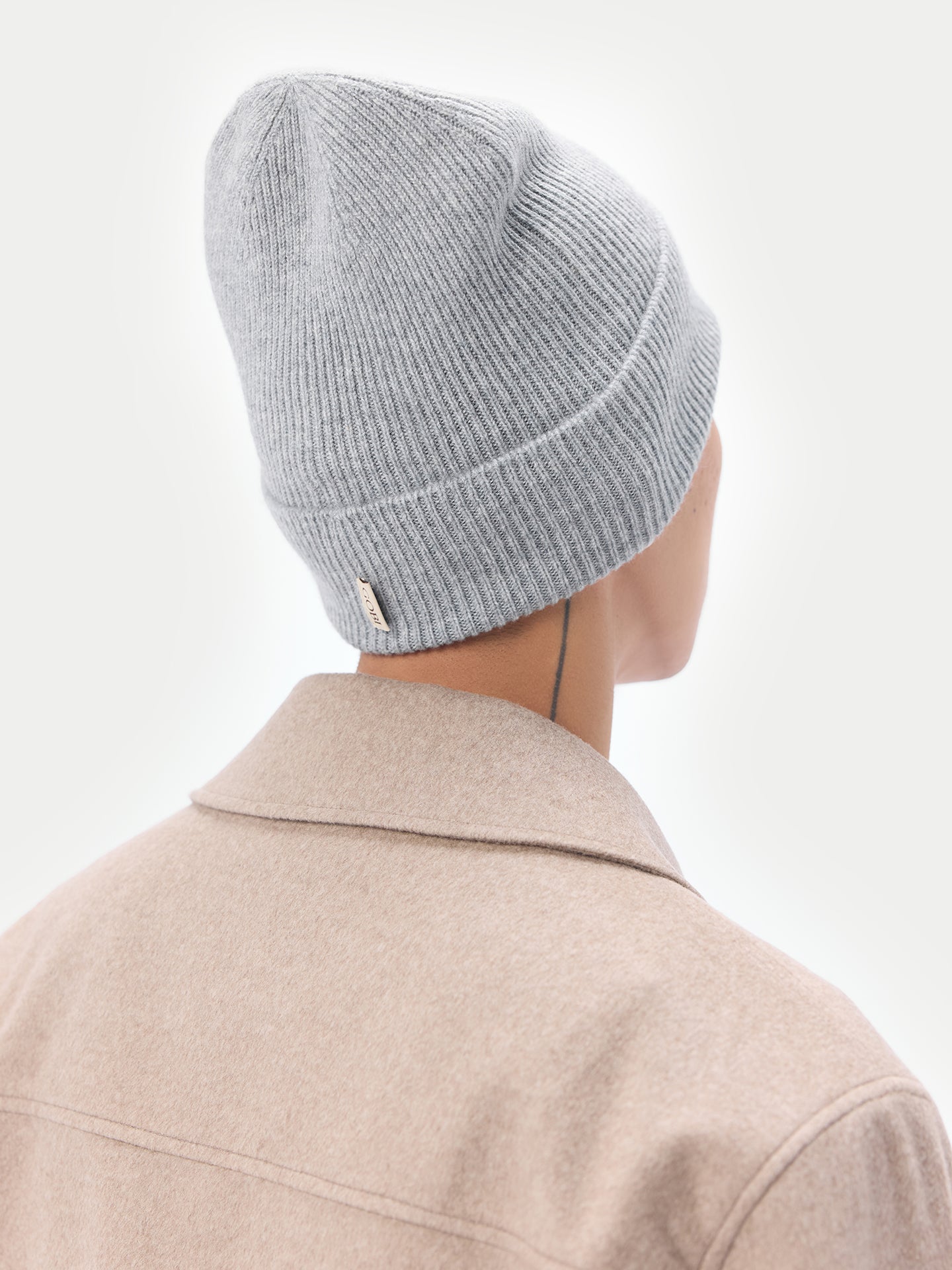 Cashmere Rib Knit Beanie