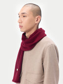 Unisex Cashmere Jersey Knit Scarf Red - Gobi Cashmere