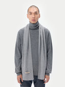 Unisex Cashmere Rib Knit Scarf in Vapor Blue | GOBI UK