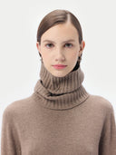 Unisex Cashmere Neck Collar Scarf in Taupe | GOBI UK #color_taupe
