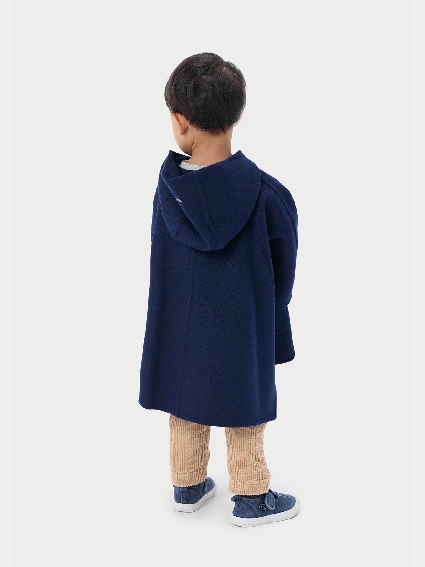 Kids Hooded Cashmere Poncho