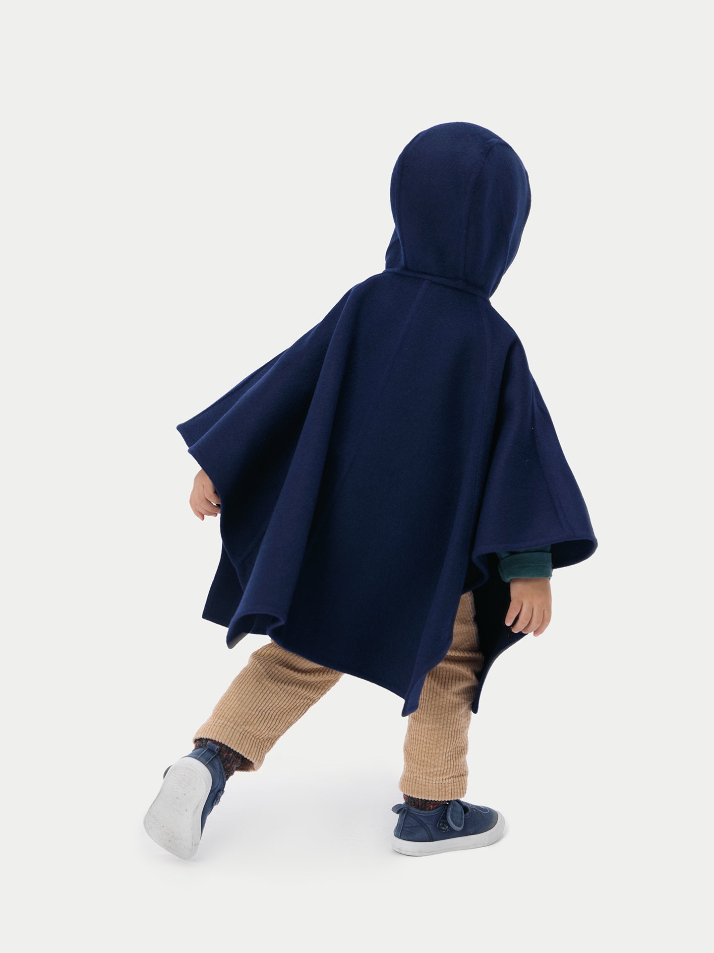 Kids Hooded Cashmere Poncho