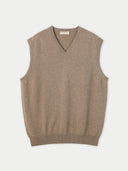 Men's Cashmere Vest Taupe - Gobi Cashmere #color_taupe