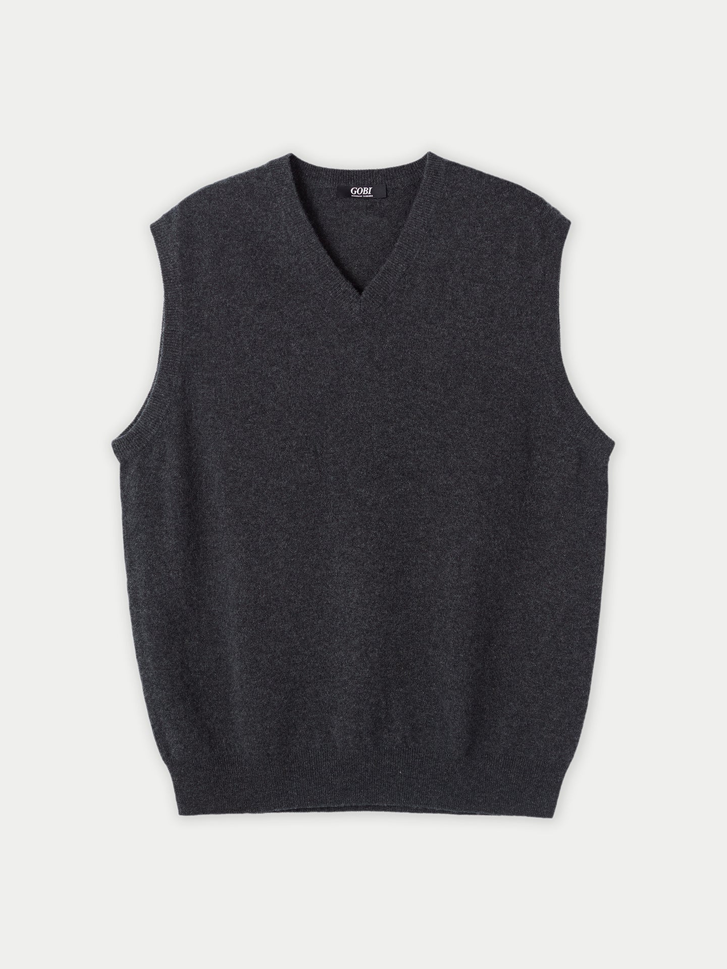 Men's Cashmere Vest Charcoal - Gobi Cashmere