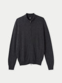 Essential Full-Zip Cashmere Cardigan Charcoal - Gobi Cashmere #color_charcoal