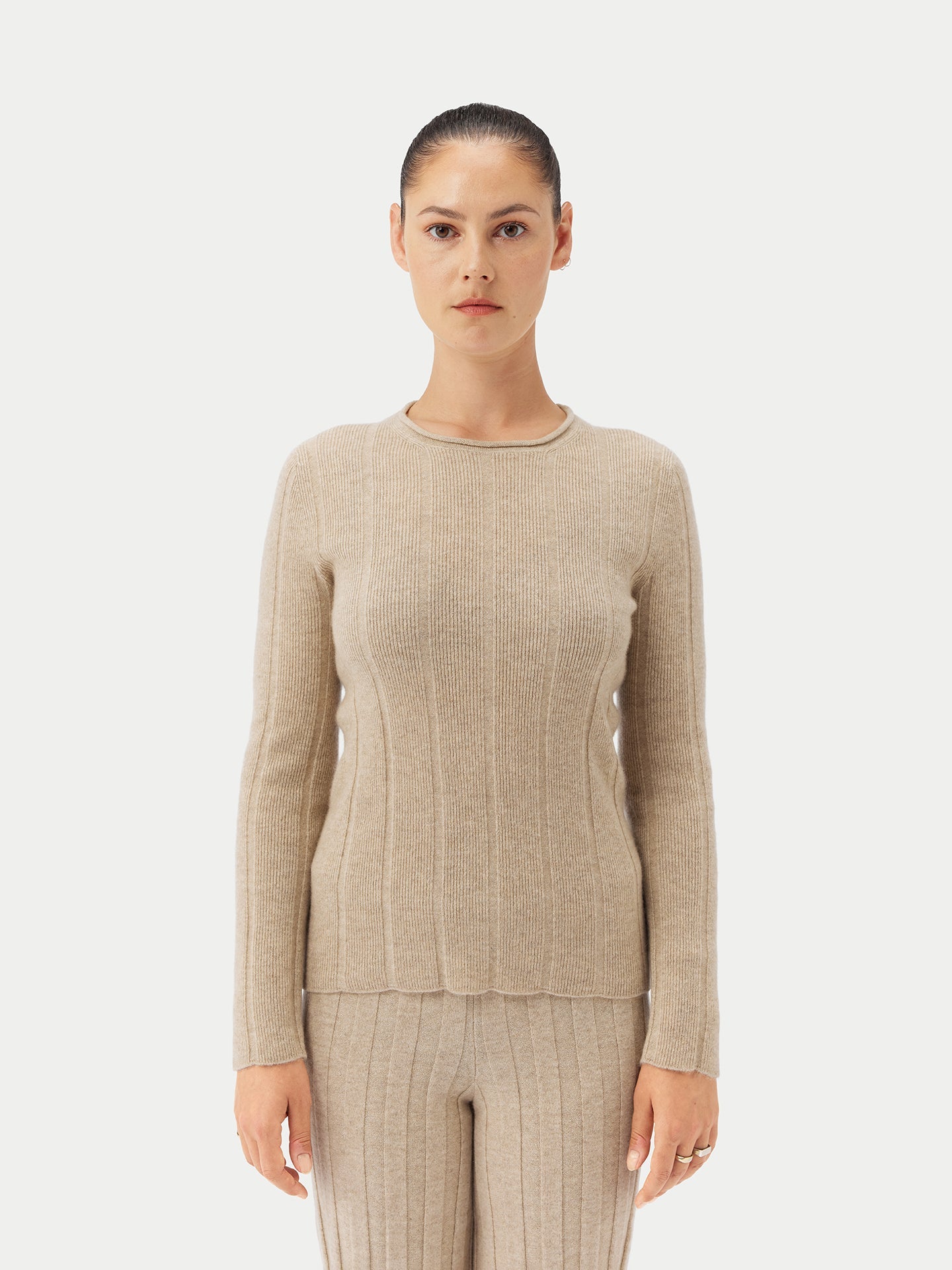 Organic Colour C-Neck Cashmere Sweater