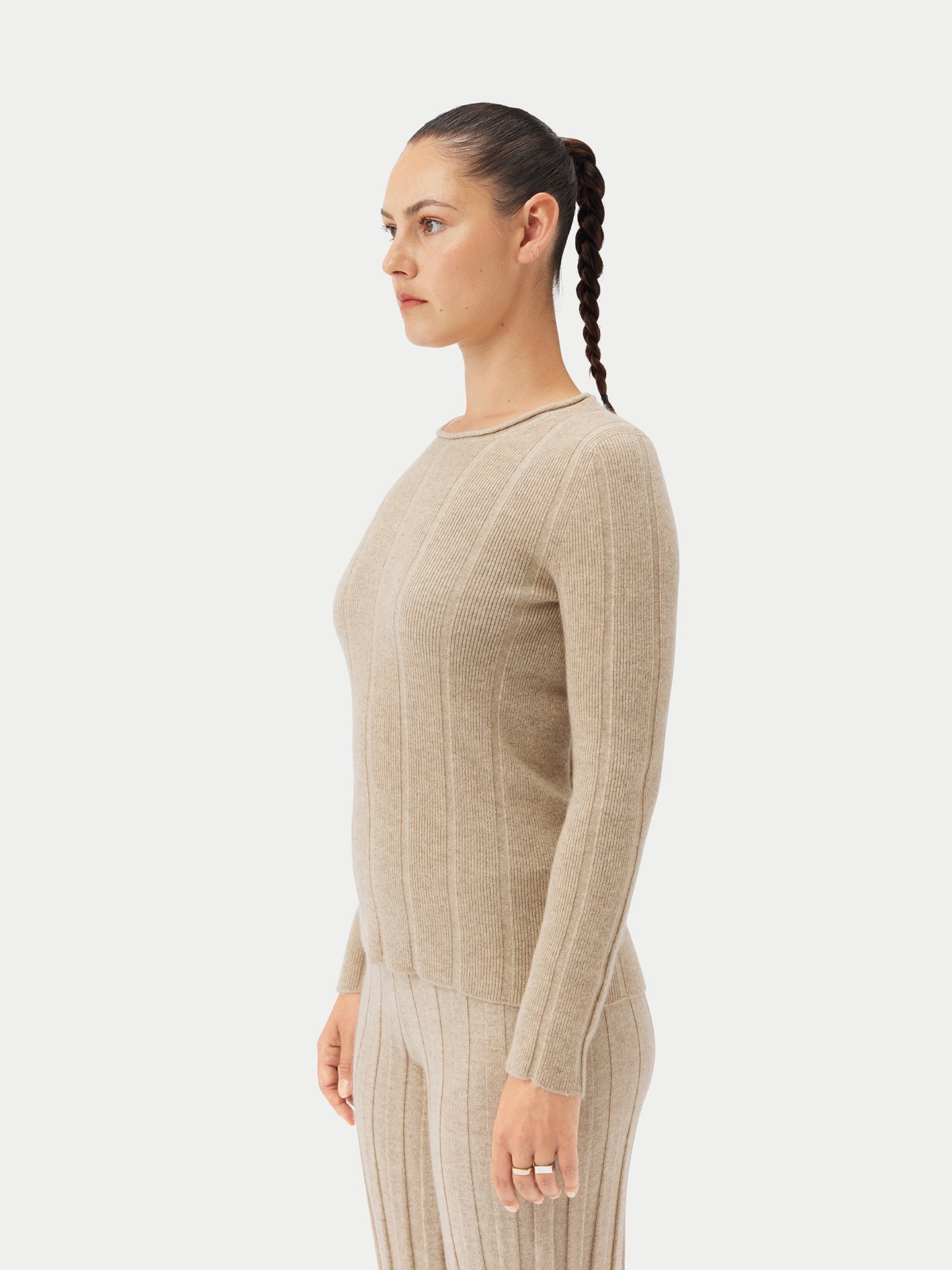 Organic Colour C-Neck Cashmere Sweater