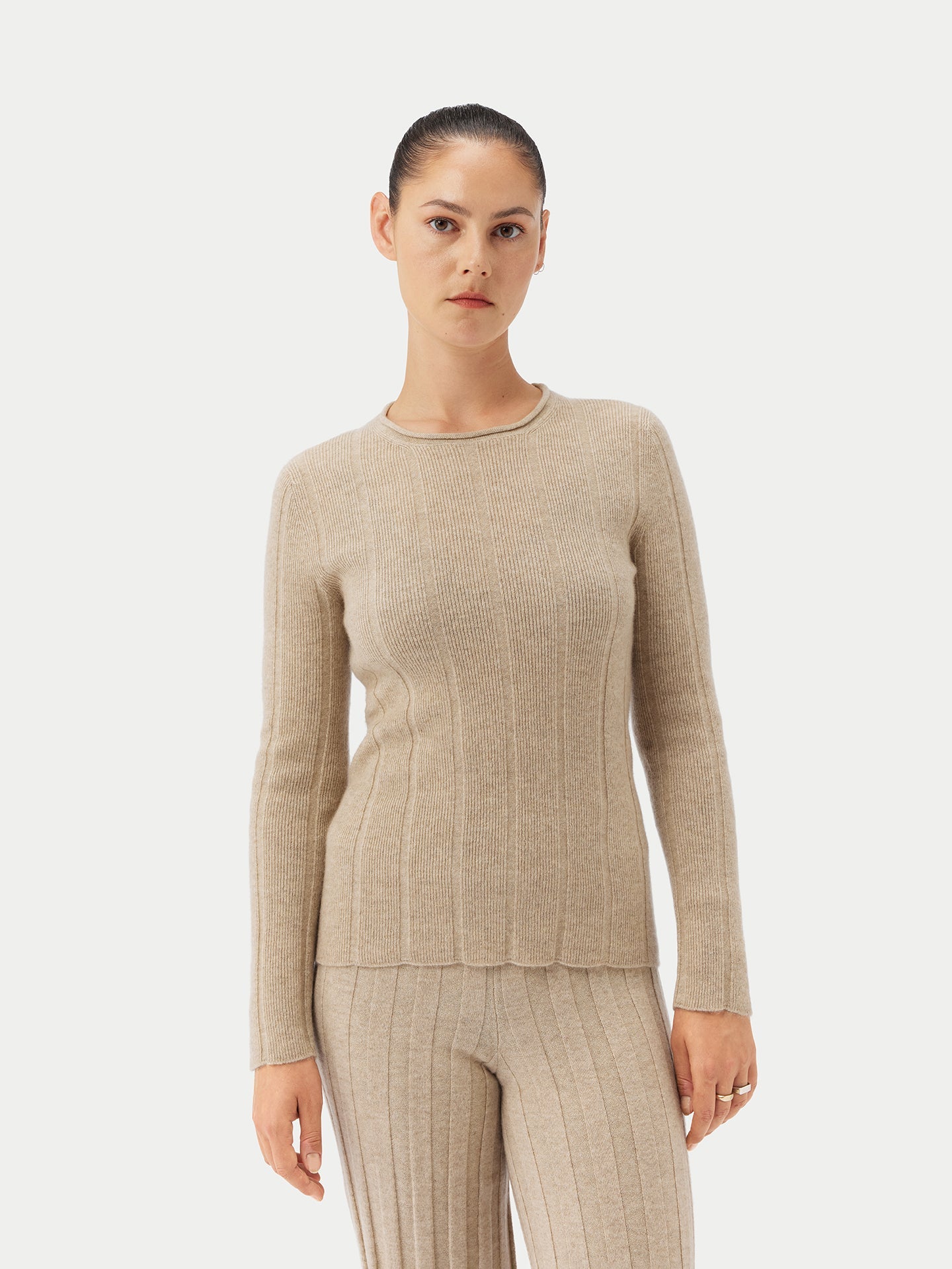 Organic Colour C-Neck Cashmere Sweater