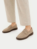 Organic Colour Cashmere Loafers Warm Grey - Gobi Cashmere