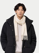 Cashmere Fringed Scarf White - Gobi Cashmere
