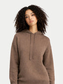 Organic Colour Cashmere Pullover Hoodie Taupe - Gobi Cashmere