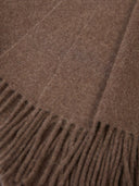 Cashmere Large Blanket With Fringe Cocoa - Gobi Cashmere #color_brown