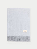 Cashmere Large Blanket With Fringe Black - Gobi Cashmere #color_light-gray