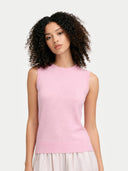 Timeless Cashmere Crewneck Vest Almond Blossom - Gobi Cashmere
