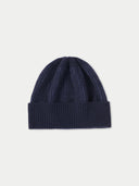 Cashmere Ribbed Knit Hat Navy | GOBI UK