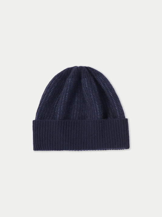 Cashmere Ribbed Knit Hat