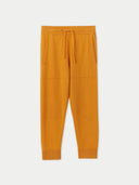 Kids Cashmere Track Pants Cadmium Yellow - Gobi Cashmere #color_cadmium-yellow