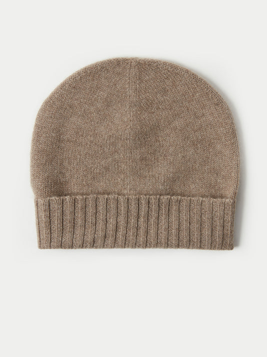 Kids Organic Cashmere Beanie Taupe - Gobi Cashmere