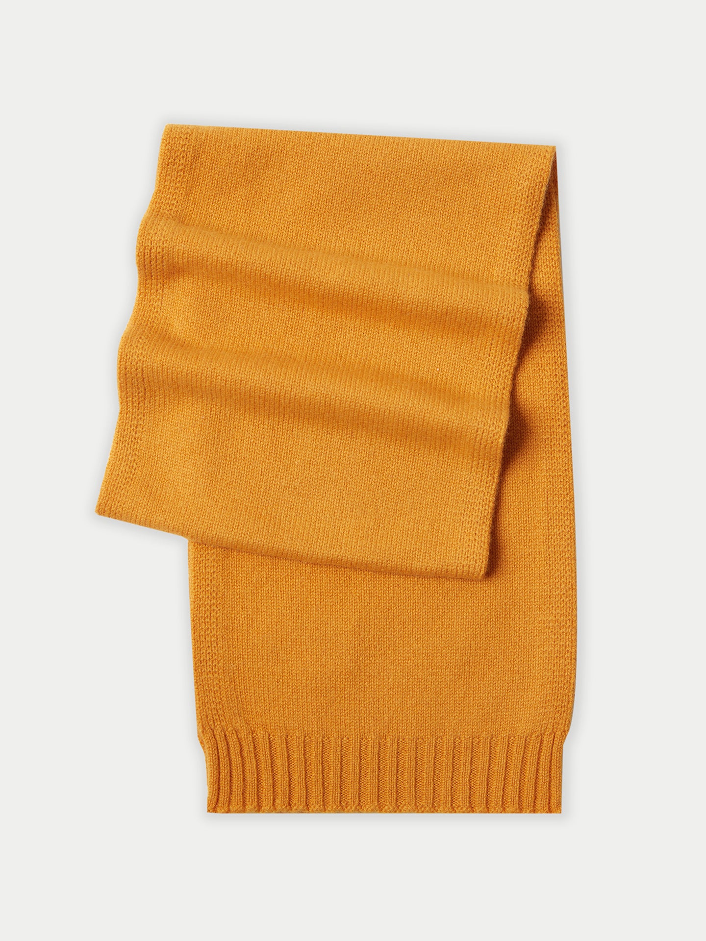 Unisex Cashmere Kids Knitted Scarf Candmium Yellow - Gobi Cashmere