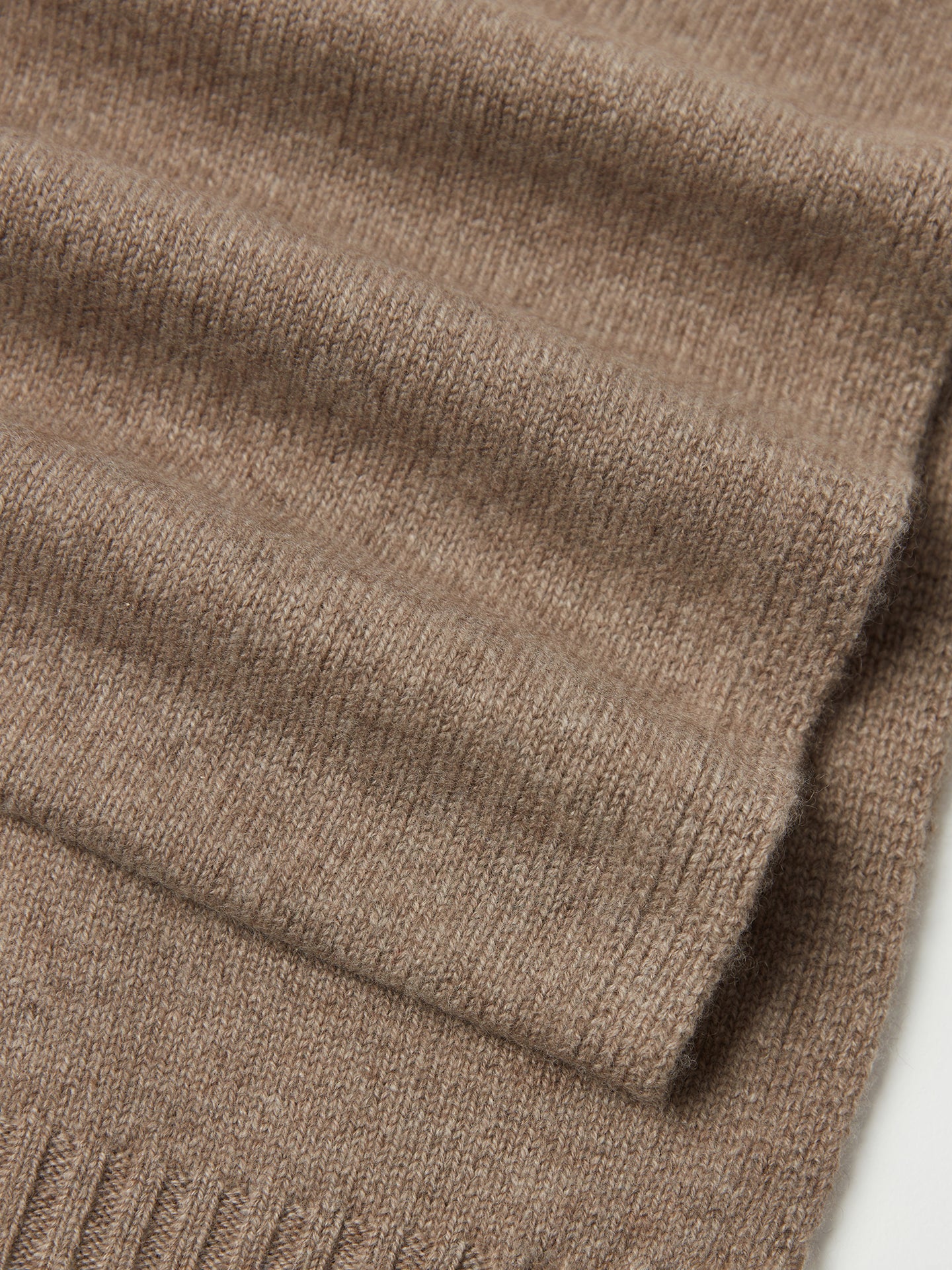 Unisex Cashmere Kids Knitted Scarf Taupe - Gobi Cashmere