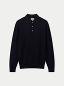 Timeless Cashmere Polo Jumper Navy Blazer - Gobi Cashmere #color_navy-blazer