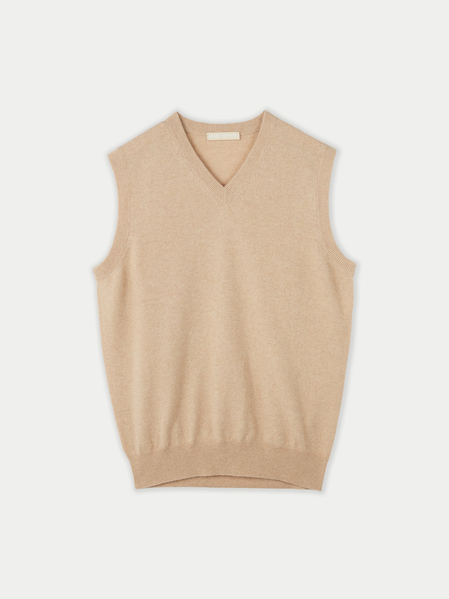 Men's Cashmere Vest Beige - Gobi Cashmere