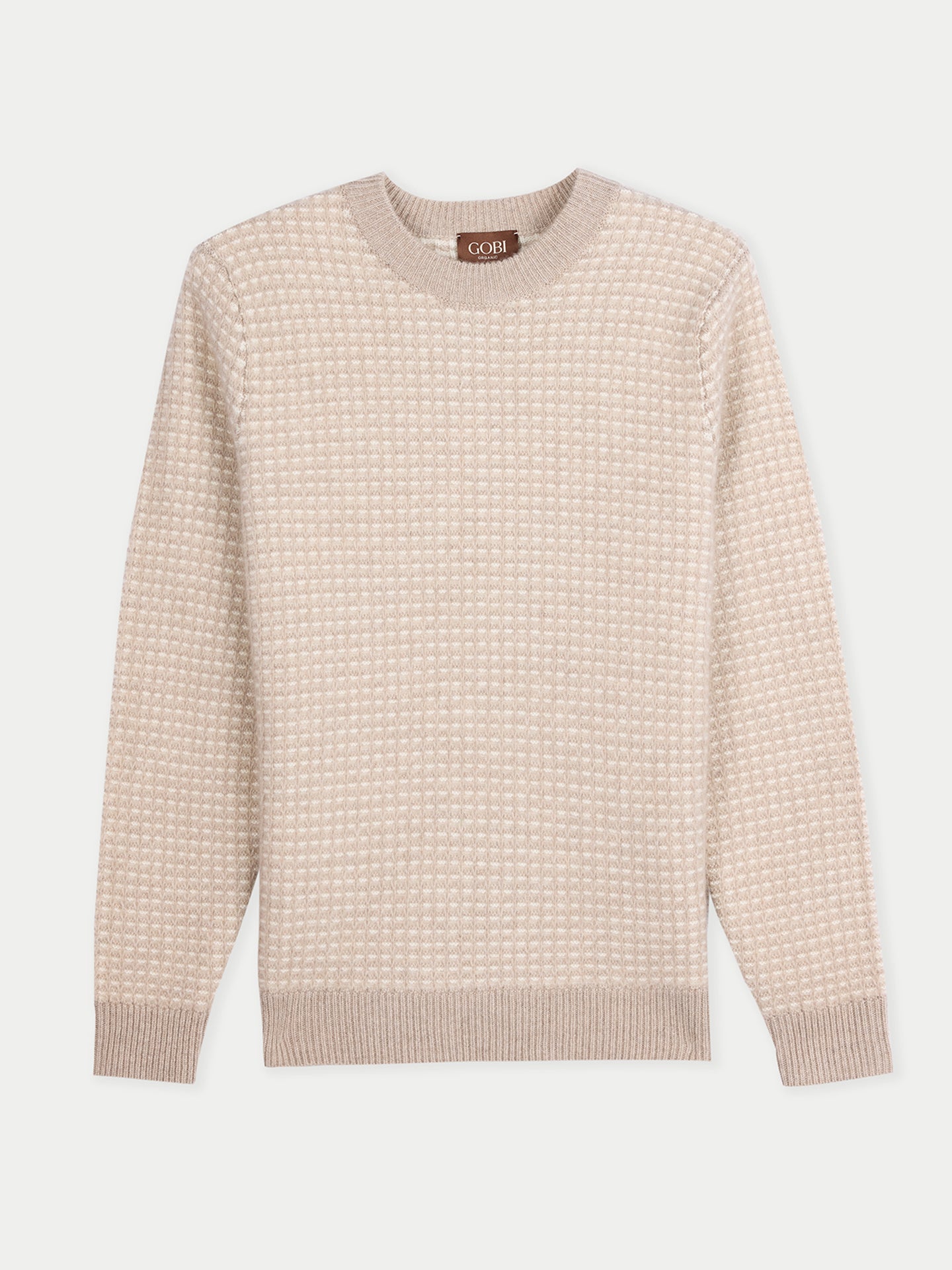 Men's Organic Colour Cashmere Waffle Knit Jumper
